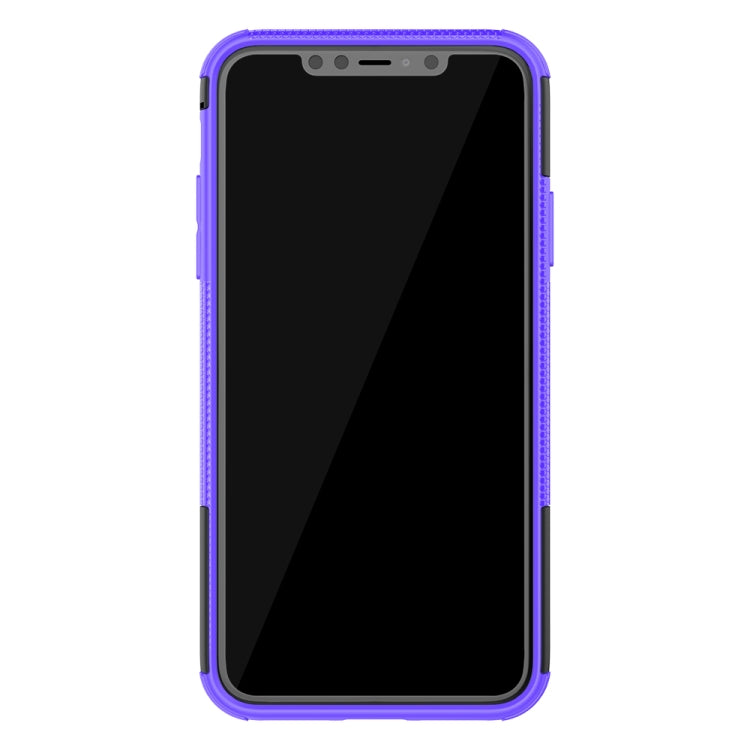 For iPhone 11 Pro Max Tire Texture TPU + PC Shockproof Case with Holder