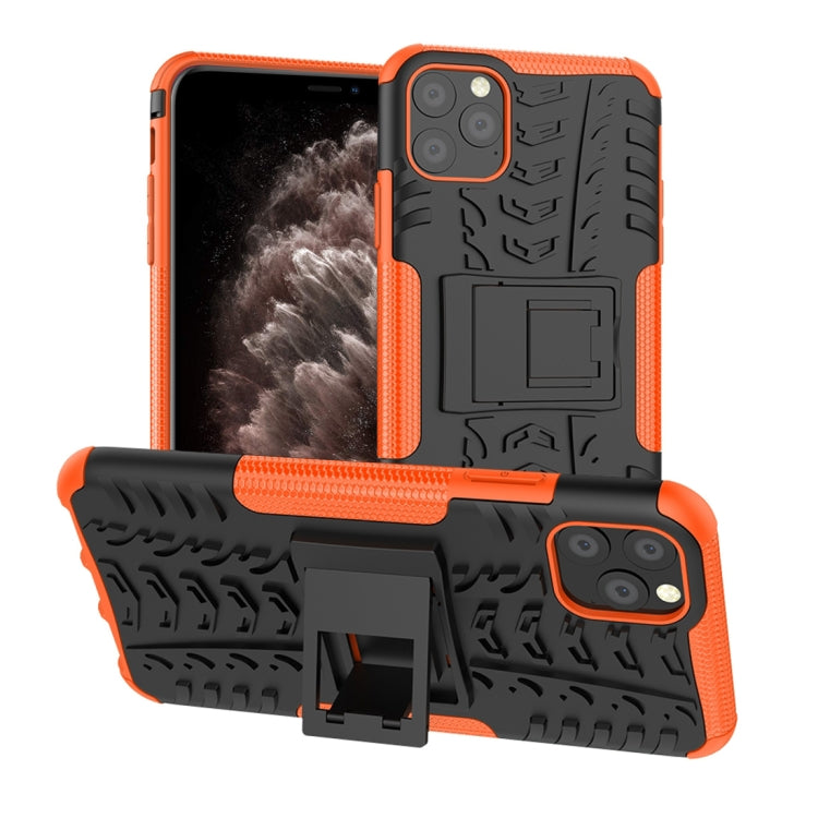 For iPhone 11 Pro Max Tire Texture TPU + PC Shockproof Case with Holder