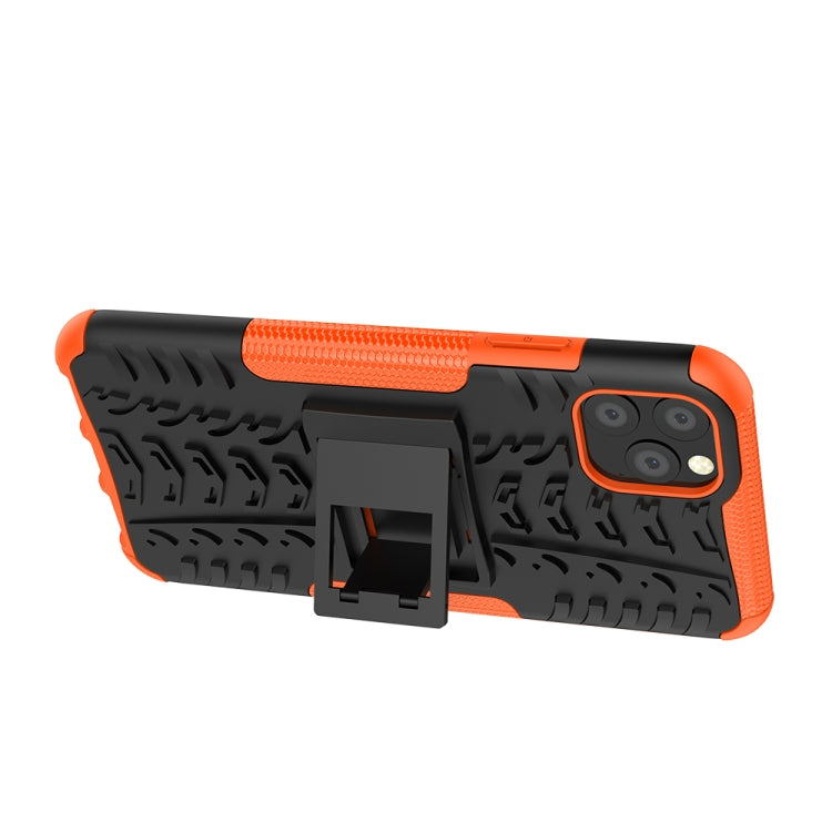 For iPhone 11 Pro Max Tire Texture TPU + PC Shockproof Case with Holder