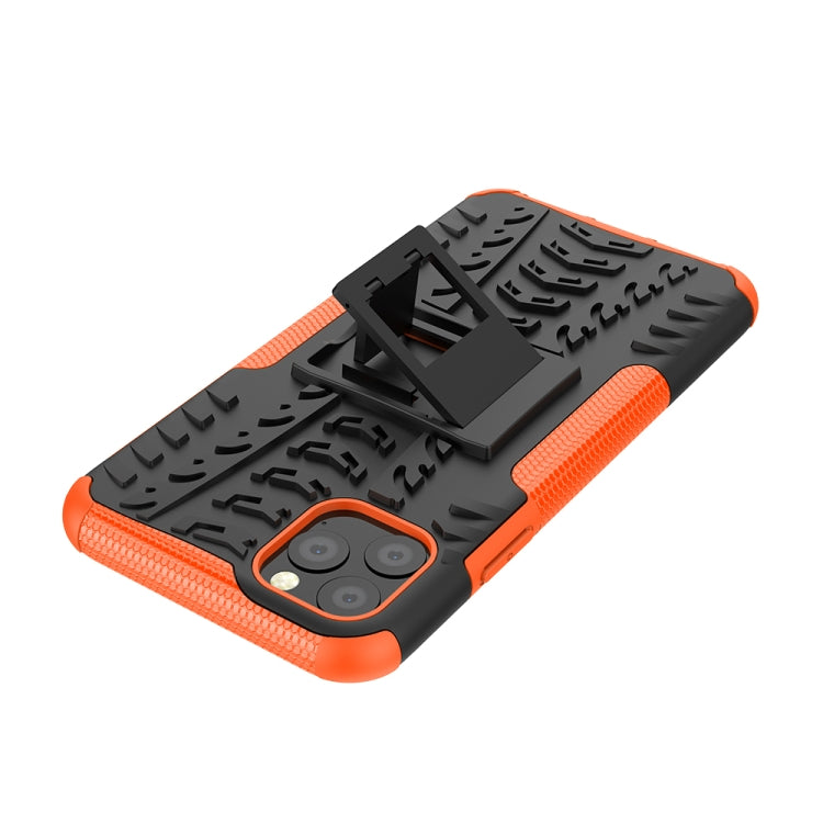 For iPhone 11 Pro Max Tire Texture TPU + PC Shockproof Case with Holder
