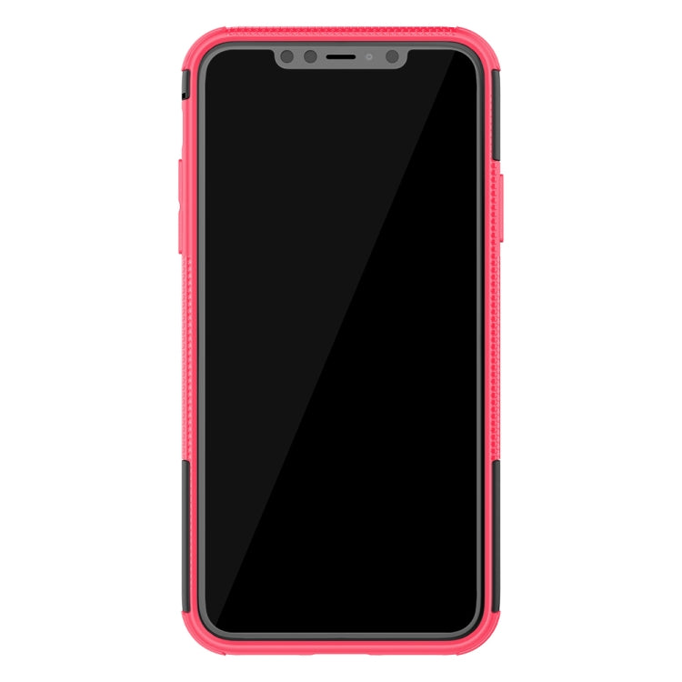 For iPhone 11 Pro Max Tire Texture TPU + PC Shockproof Case with Holder