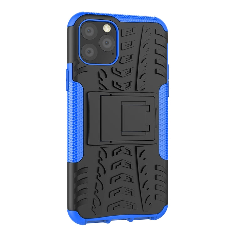 For iPhone 11 Pro Tire Texture TPU + PC Shockproof Case with Holder