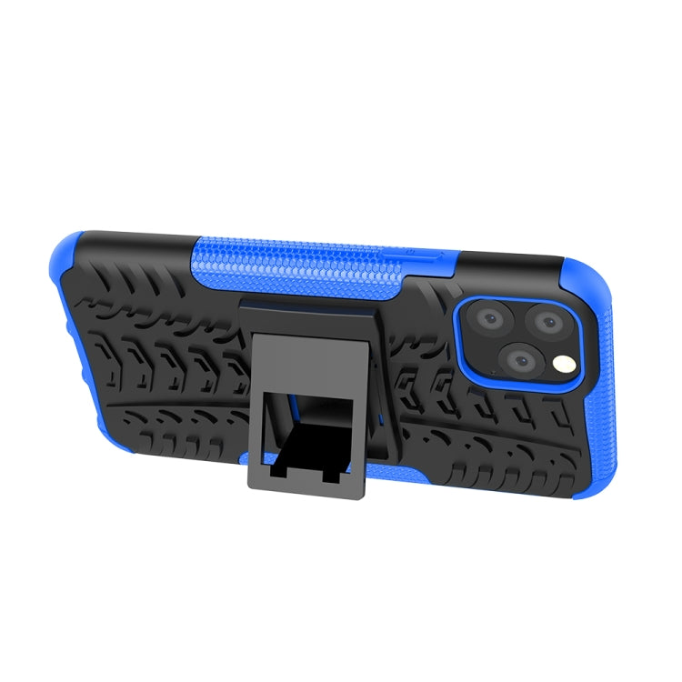 For iPhone 11 Pro Tire Texture TPU + PC Shockproof Case with Holder