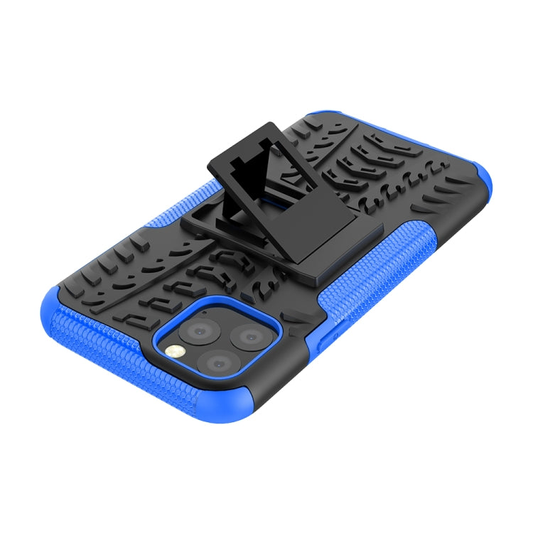 For iPhone 11 Pro Tire Texture TPU + PC Shockproof Case with Holder