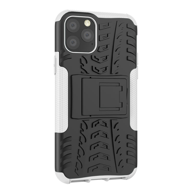 For iPhone 11 Pro Tire Texture TPU + PC Shockproof Case with Holder