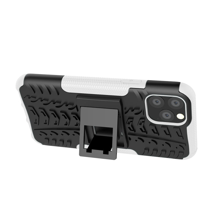 For iPhone 11 Pro Tire Texture TPU + PC Shockproof Case with Holder