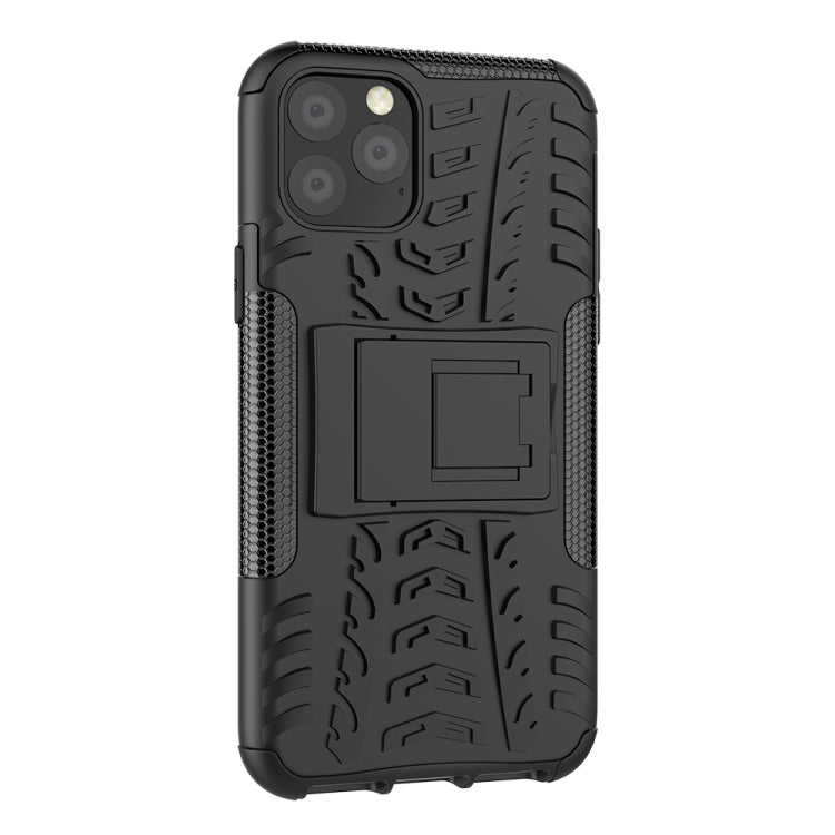 For iPhone 11 Pro Tire Texture TPU + PC Shockproof Case with Holder