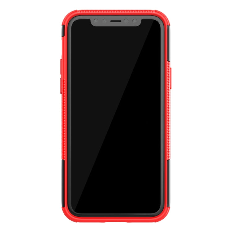 For iPhone 11 Pro Tire Texture TPU + PC Shockproof Case with Holder