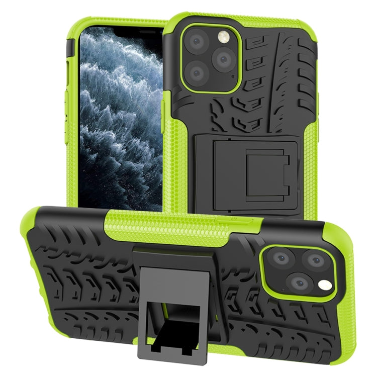 For iPhone 11 Pro Tire Texture TPU + PC Shockproof Case with Holder