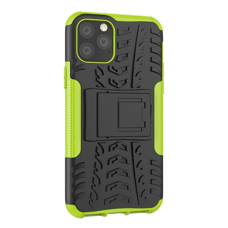 For iPhone 11 Pro Tire Texture TPU + PC Shockproof Case with Holder
