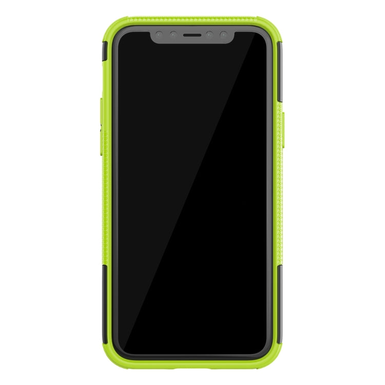 For iPhone 11 Pro Tire Texture TPU + PC Shockproof Case with Holder
