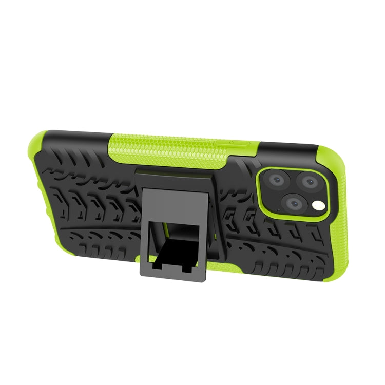 For iPhone 11 Pro Tire Texture TPU + PC Shockproof Case with Holder