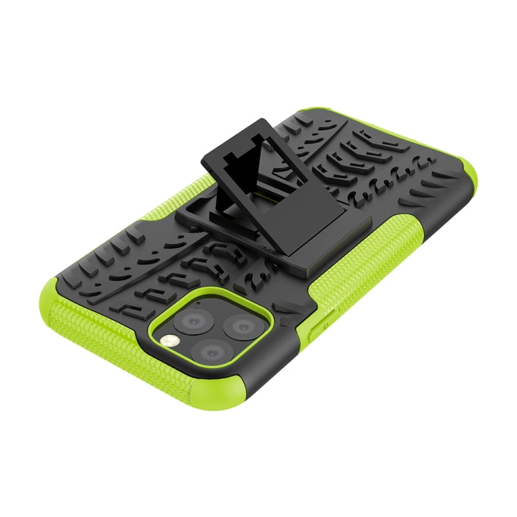 For iPhone 11 Pro Tire Texture TPU + PC Shockproof Case with Holder