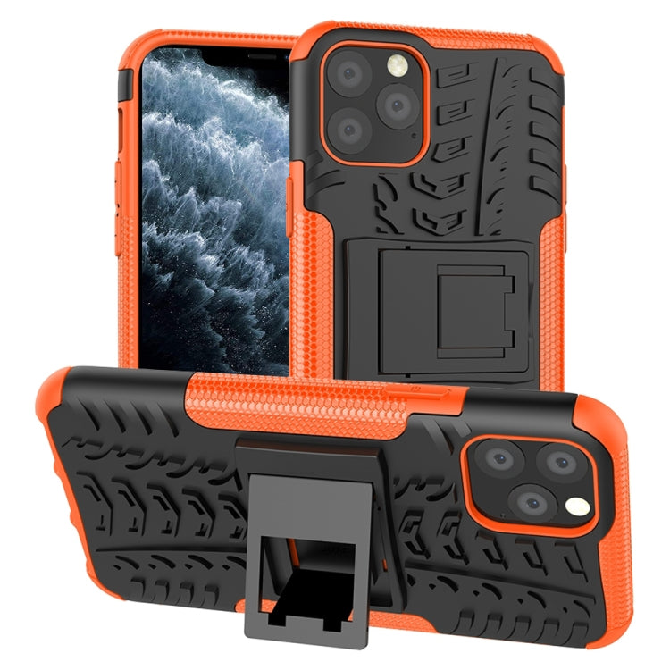For iPhone 11 Pro Tire Texture TPU + PC Shockproof Case with Holder