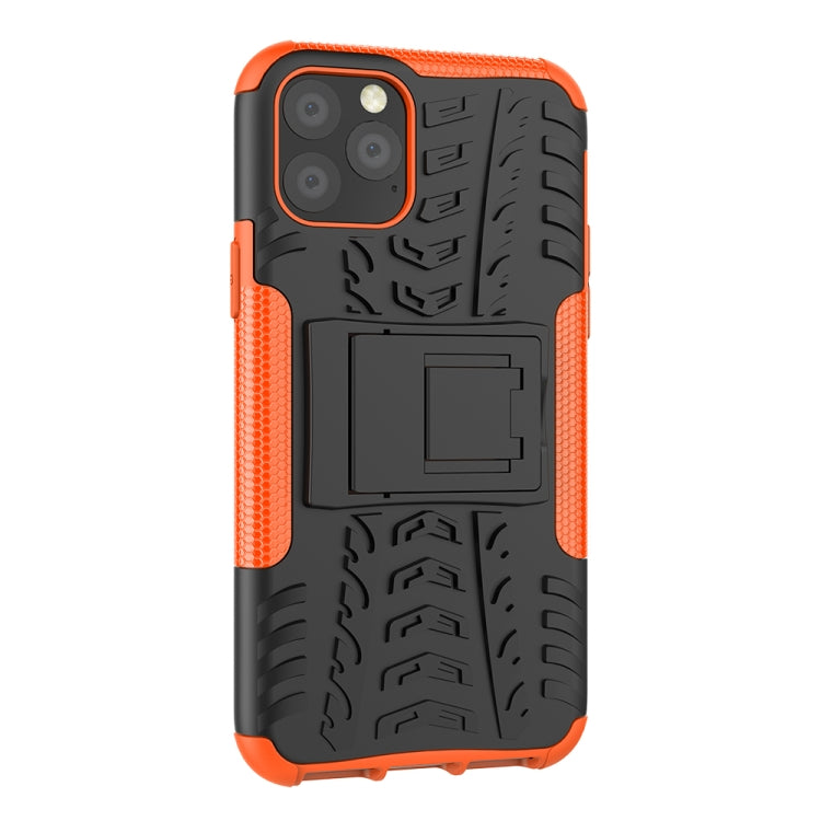 For iPhone 11 Pro Tire Texture TPU + PC Shockproof Case with Holder