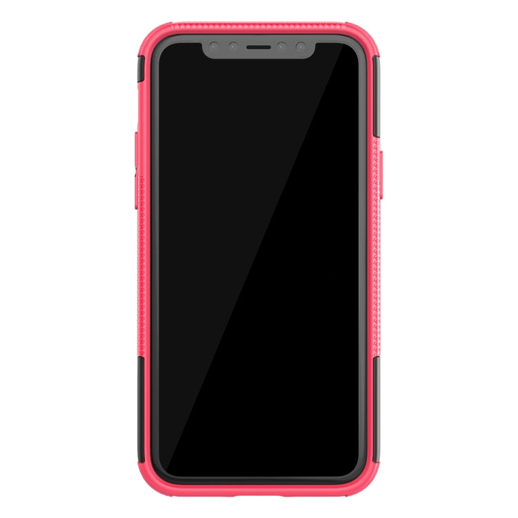 For iPhone 11 Pro Tire Texture TPU + PC Shockproof Case with Holder