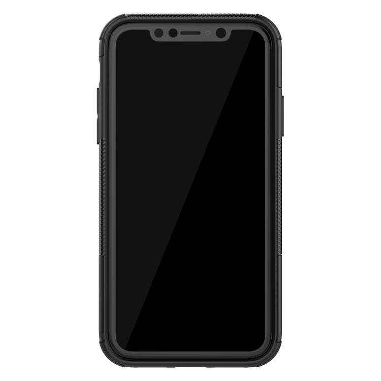 For iPhone 11 Tire Texture TPU + PC Shockproof Case with Holder