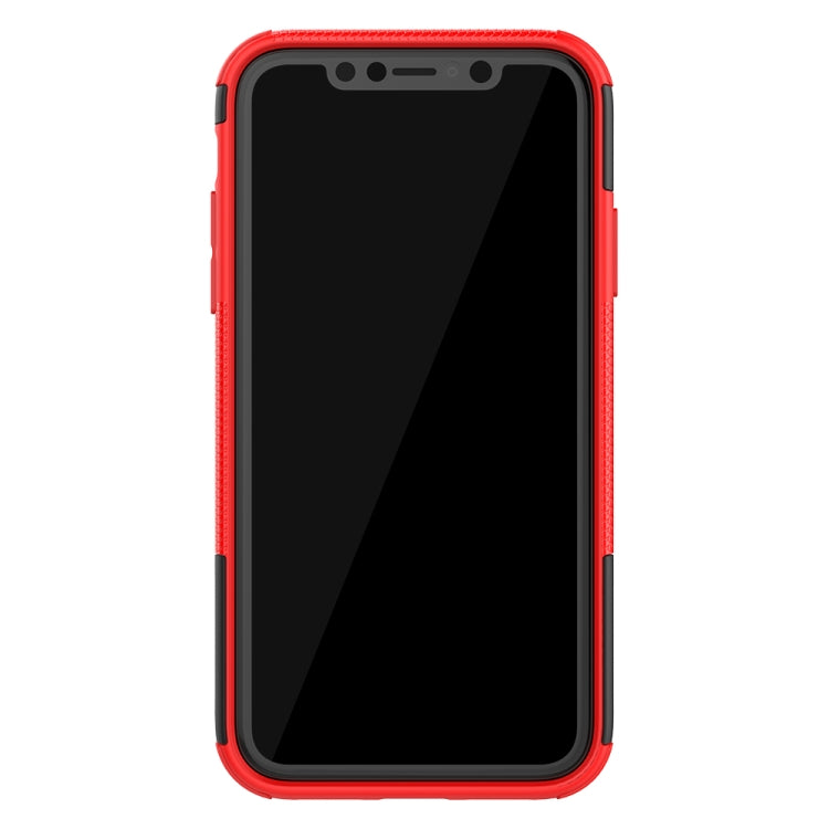 For iPhone 11 Tire Texture TPU + PC Shockproof Case with Holder