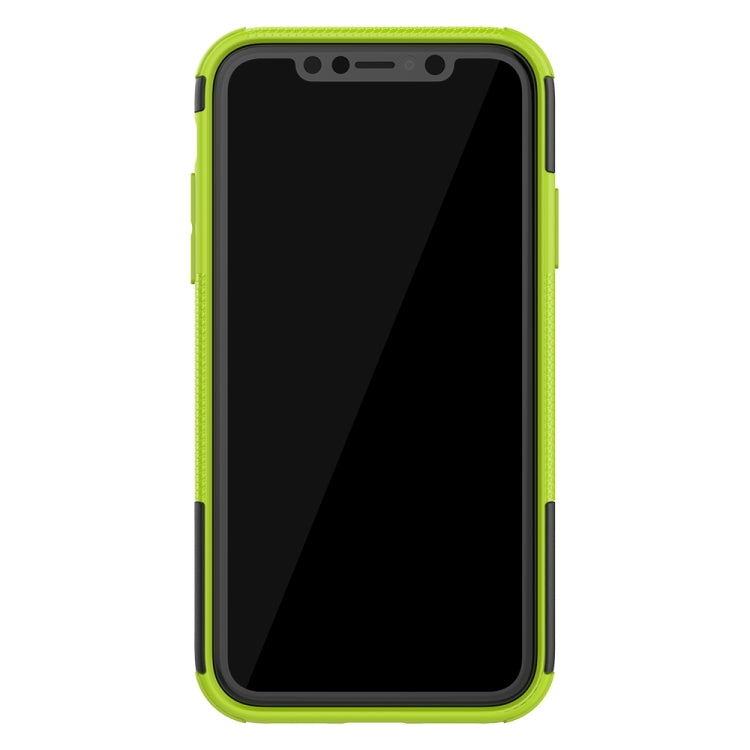For iPhone 11 Tire Texture TPU + PC Shockproof Case with Holder