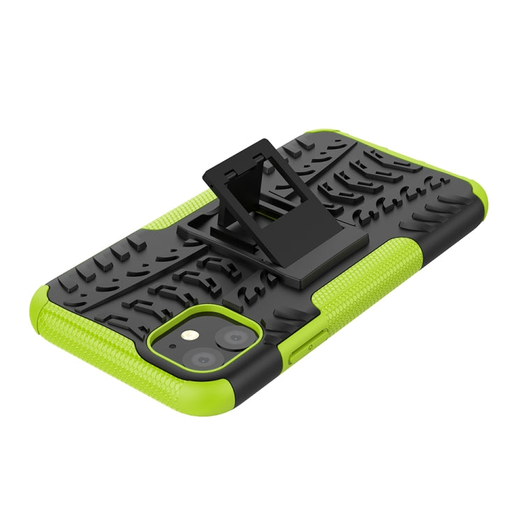 For iPhone 11 Tire Texture TPU + PC Shockproof Case with Holder