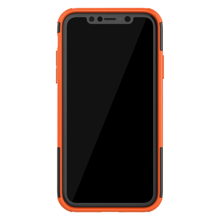For iPhone 11 Tire Texture TPU + PC Shockproof Case with Holder