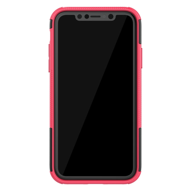 For iPhone 11 Tire Texture TPU + PC Shockproof Case with Holder
