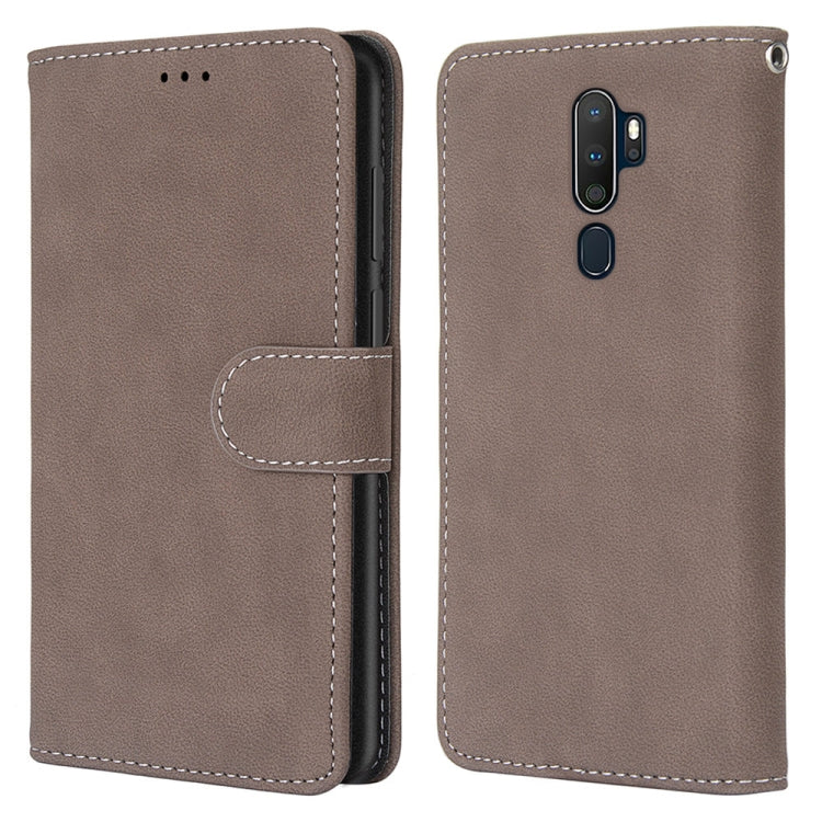 For OPPO A9 (2020) / A5 (2020) / A11X / A11 Retro Frosted Horizontal Flip PU Leather Case with Holder & Card Slots & Wallet & Photo Frame