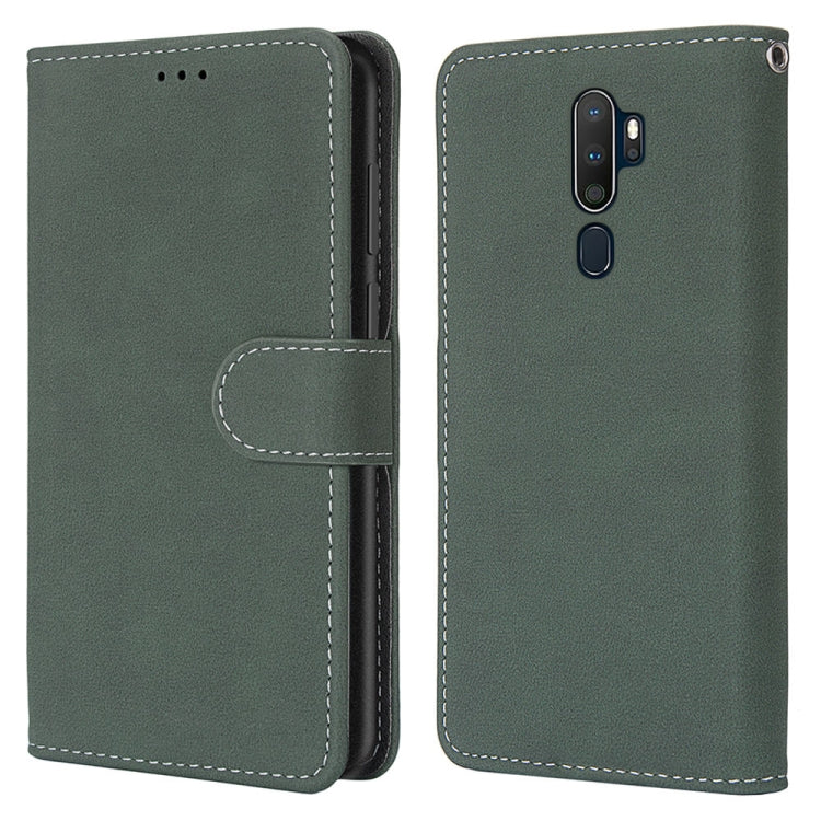 For OPPO A9 (2020) / A5 (2020) / A11X / A11 Retro Frosted Horizontal Flip PU Leather Case with Holder & Card Slots & Wallet & Photo Frame