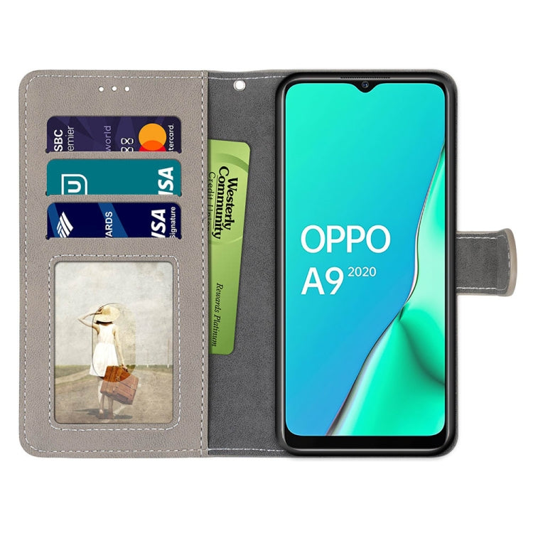 For OPPO A9 (2020) / A5 (2020) / A11X / A11 Retro Frosted Horizontal Flip PU Leather Case with Holder & Card Slots & Wallet & Photo Frame