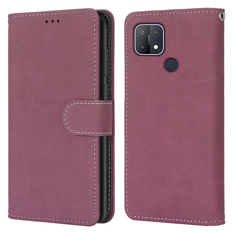 For OPPO A15 / A15s Retro Frosted Horizontal Flip PU Leather Case with Holder & Card Slots & Wallet & Photo Frame