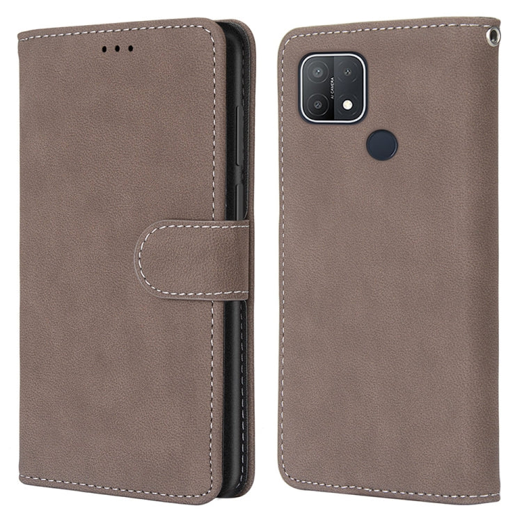 For OPPO A15 / A15s Retro Frosted Horizontal Flip PU Leather Case with Holder & Card Slots & Wallet & Photo Frame