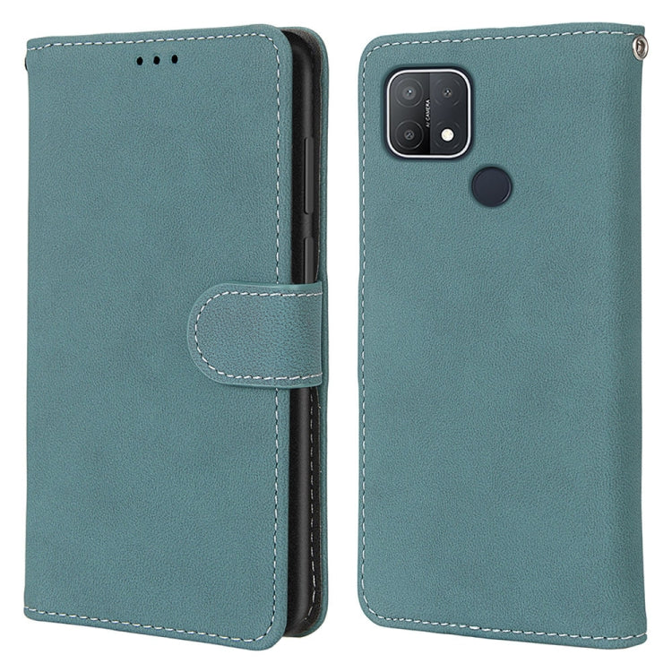 For OPPO A15 / A15s Retro Frosted Horizontal Flip PU Leather Case with Holder & Card Slots & Wallet & Photo Frame