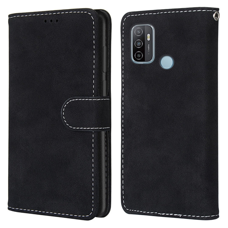For OPPO A53 4G(2020) / A53s / A32 / A33 (2020) Retro Frosted Horizontal Flip PU Leather Case with Holder & Card Slots & Wallet & Photo Frame