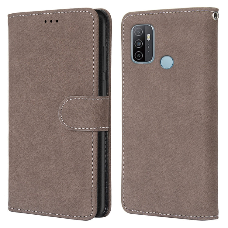 For OPPO A53 4G(2020) / A53s / A32 / A33 (2020) Retro Frosted Horizontal Flip PU Leather Case with Holder & Card Slots & Wallet & Photo Frame