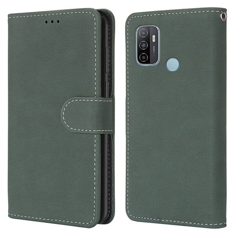 For OPPO A53 4G(2020) / A53s / A32 / A33 (2020) Retro Frosted Horizontal Flip PU Leather Case with Holder & Card Slots & Wallet & Photo Frame
