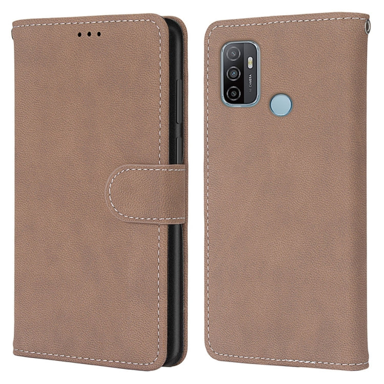 For OPPO A53 4G(2020) / A53s / A32 / A33 (2020) Retro Frosted Horizontal Flip PU Leather Case with Holder & Card Slots & Wallet & Photo Frame