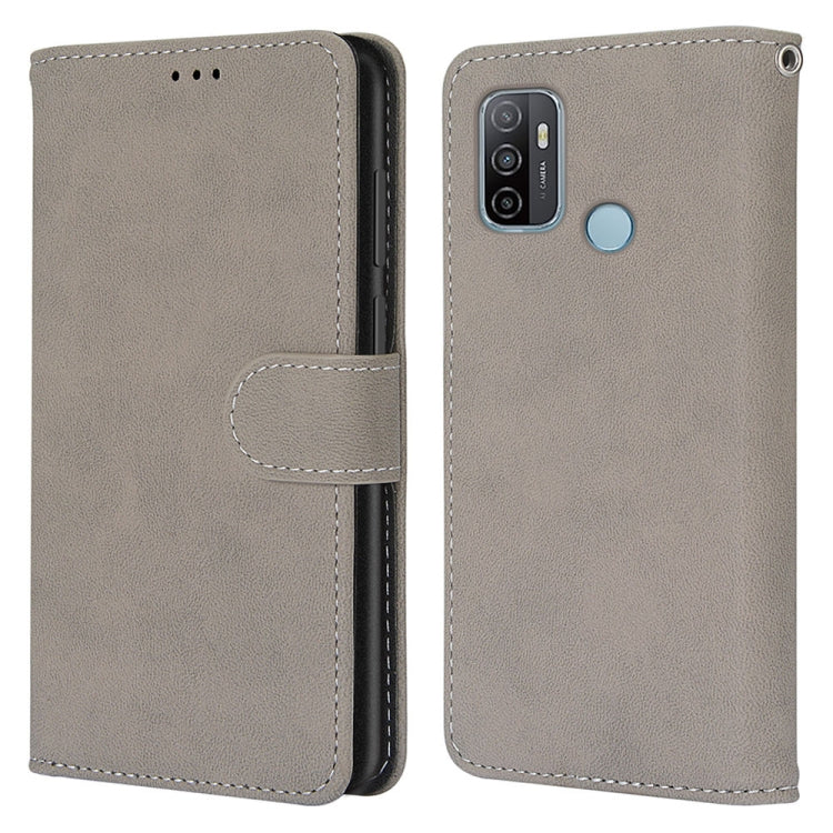 For OPPO A53 4G(2020) / A53s / A32 / A33 (2020) Retro Frosted Horizontal Flip PU Leather Case with Holder & Card Slots & Wallet & Photo Frame