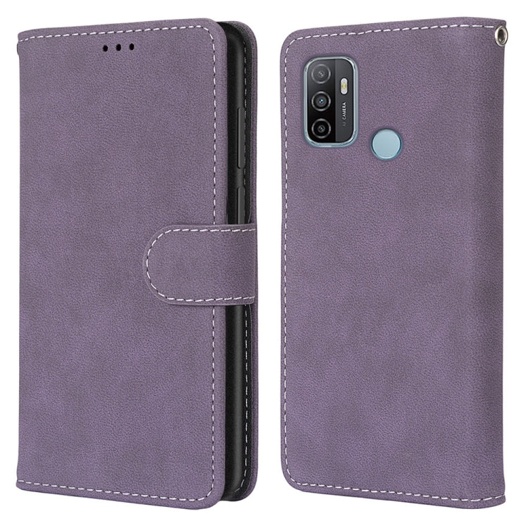 For OPPO A53 4G(2020) / A53s / A32 / A33 (2020) Retro Frosted Horizontal Flip PU Leather Case with Holder & Card Slots & Wallet & Photo Frame