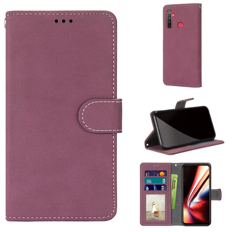 For OPPO Realme 5 / 5s / 5i / C3 / C3i / 6i / Narzo10 / 10A / 20A Retro Frosted Horizontal Flip PU Leather Case with Holder & Card Slots & Wallet & Photo Frame