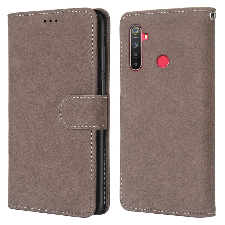 For OPPO Realme 5 / 5s / 5i / C3 / C3i / 6i / Narzo10 / 10A / 20A Retro Frosted Horizontal Flip PU Leather Case with Holder & Card Slots & Wallet & Photo Frame