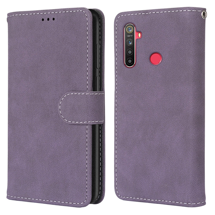 For OPPO Realme 5 / 5s / 5i / C3 / C3i / 6i / Narzo10 / 10A / 20A Retro Frosted Horizontal Flip PU Leather Case with Holder & Card Slots & Wallet & Photo Frame