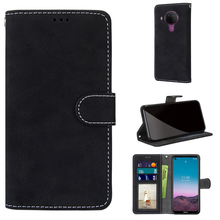 For Nokia 5.4 Retro Frosted Horizontal Flip PU Leather Case with Holder & Card Slots & Wallet & Photo Frame
