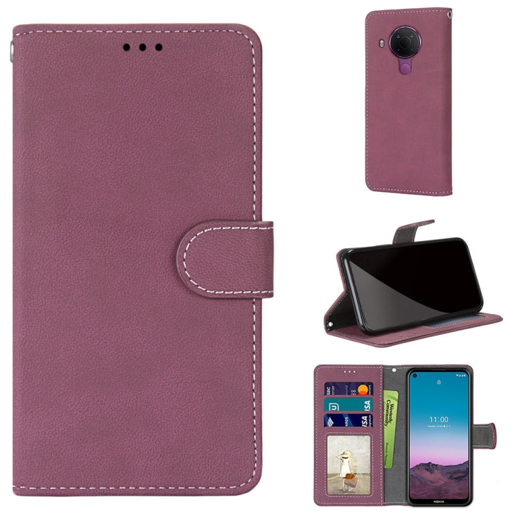 For Nokia 5.4 Retro Frosted Horizontal Flip PU Leather Case with Holder & Card Slots & Wallet & Photo Frame