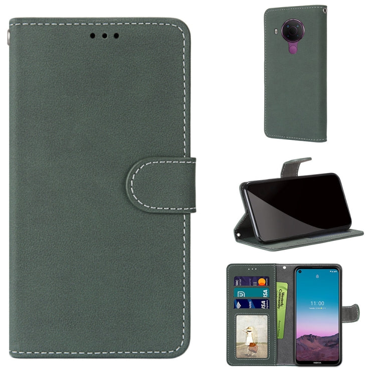 For Nokia 5.4 Retro Frosted Horizontal Flip PU Leather Case with Holder & Card Slots & Wallet & Photo Frame