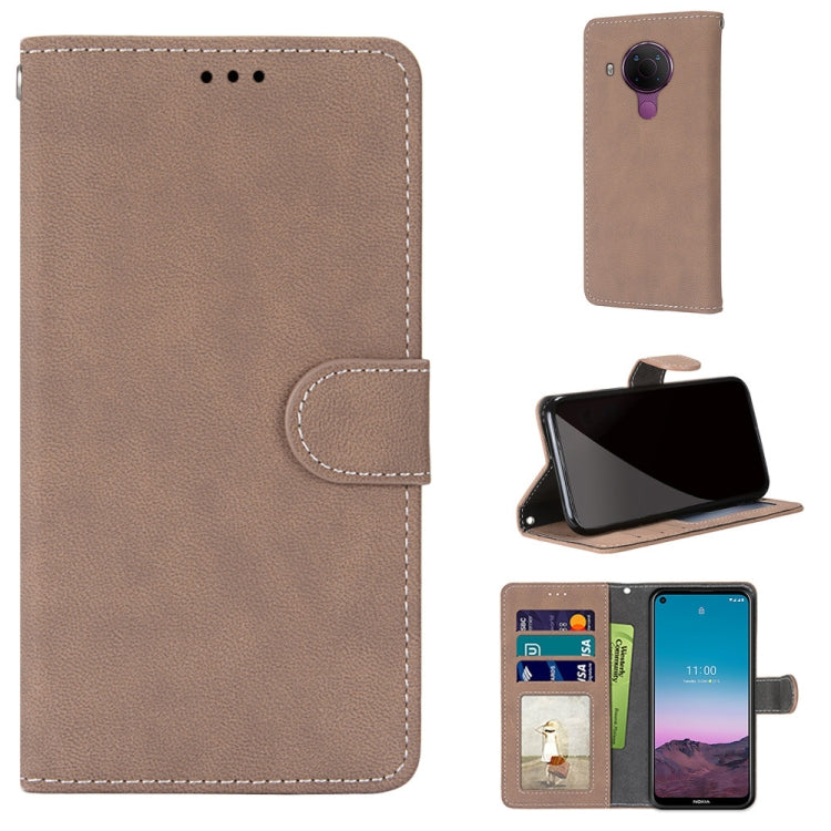 For Nokia 5.4 Retro Frosted Horizontal Flip PU Leather Case with Holder & Card Slots & Wallet & Photo Frame