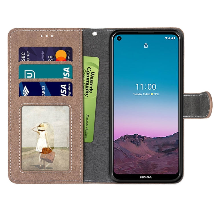 For Nokia 5.4 Retro Frosted Horizontal Flip PU Leather Case with Holder & Card Slots & Wallet & Photo Frame