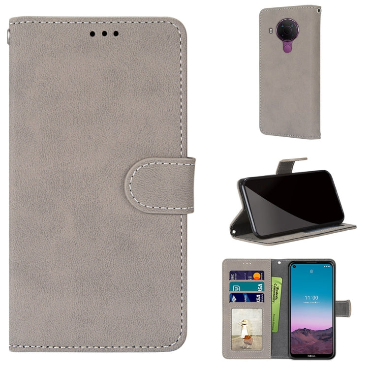 For Nokia 5.4 Retro Frosted Horizontal Flip PU Leather Case with Holder & Card Slots & Wallet & Photo Frame