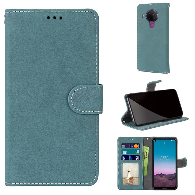 For Nokia 5.4 Retro Frosted Horizontal Flip PU Leather Case with Holder & Card Slots & Wallet & Photo Frame