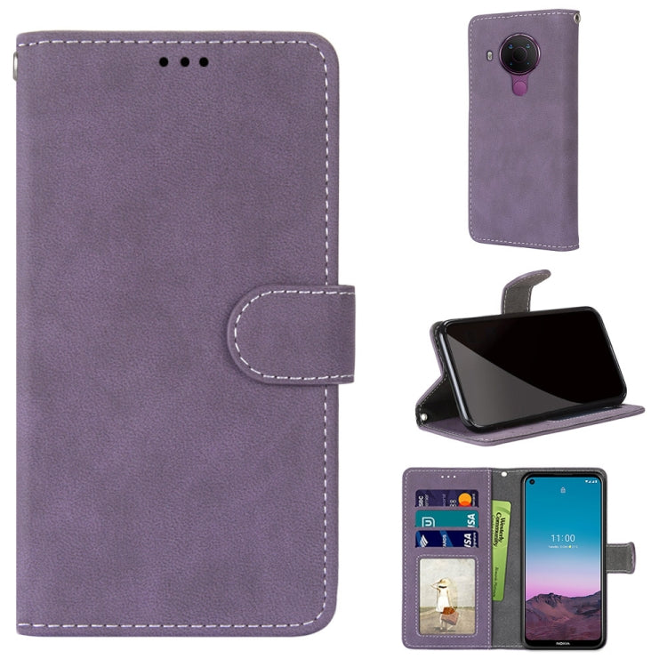 For Nokia 5.4 Retro Frosted Horizontal Flip PU Leather Case with Holder & Card Slots & Wallet & Photo Frame