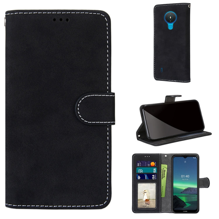For Nokia 1.4 Retro Frosted Horizontal Flip PU Leather Case with Holder & Card Slots & Wallet & Photo Frame